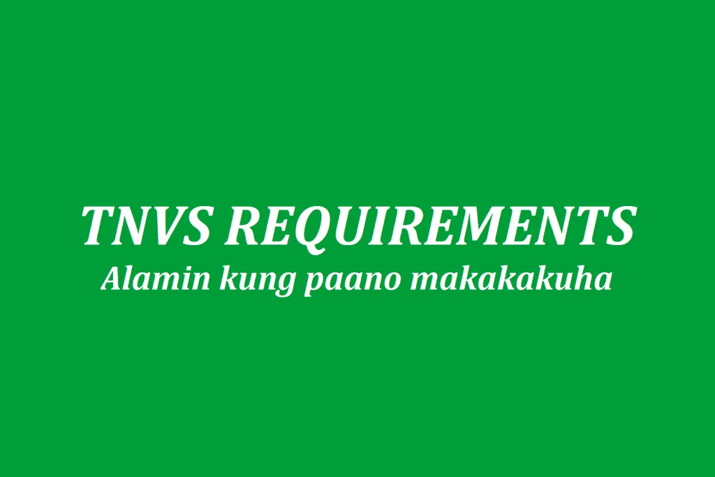 LTFRB TNVS application requirements