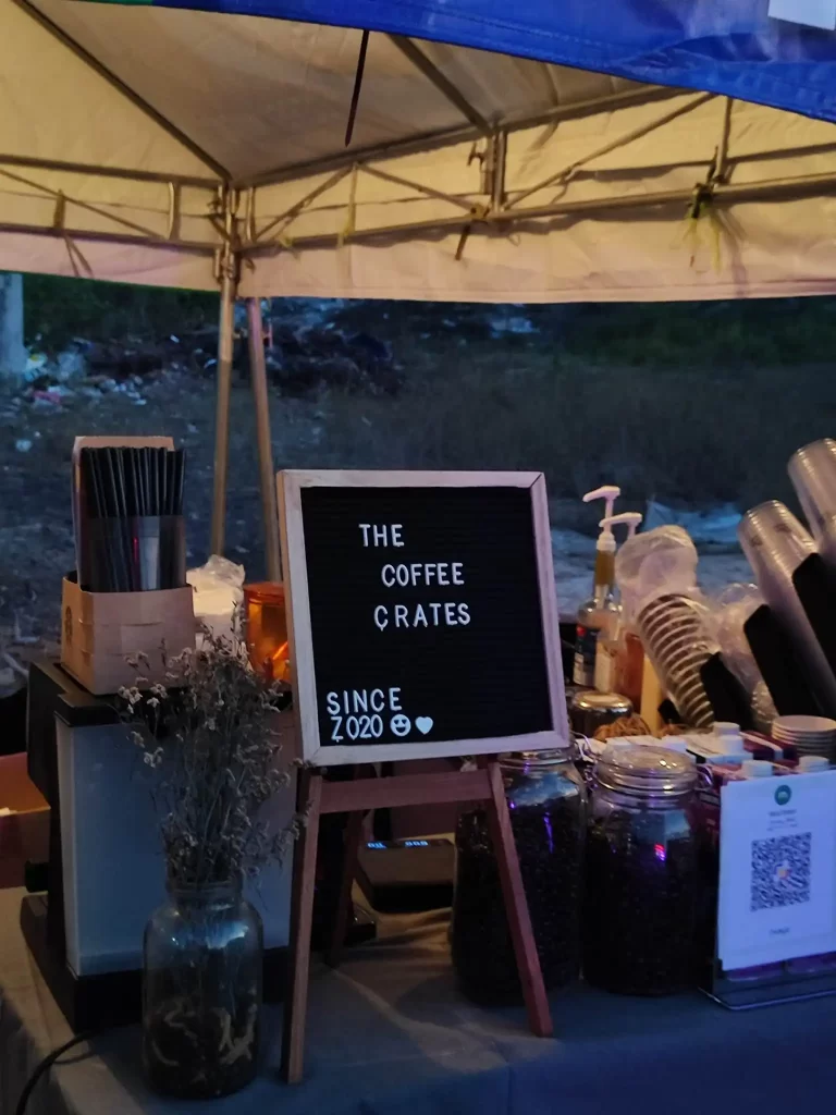 The Coffee Crates, a pop-up coffee shop