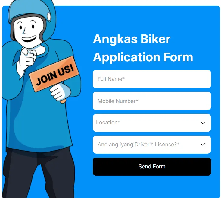 Angkas biker application requirements